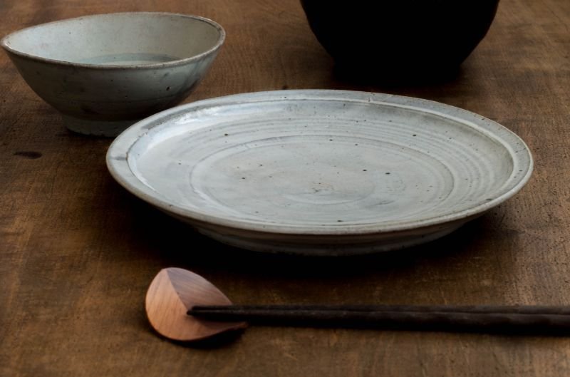 画像4: 福井一伯　粉引7寸リムプレート