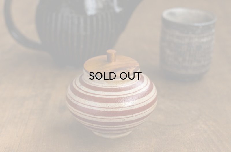 画像7: 沼田智也　赤絵・独楽文木蓋壷