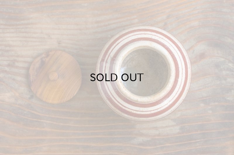 画像5: 沼田智也　赤絵・独楽文木蓋壷