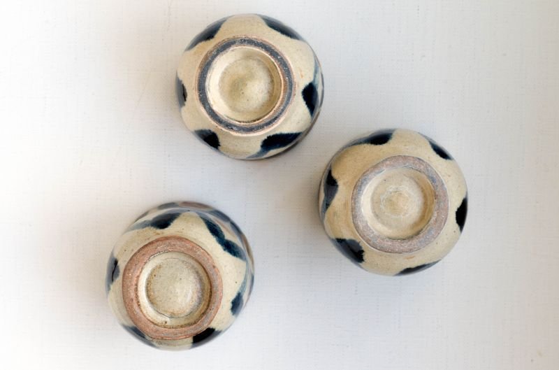 画像5: 北窯・宮城正享工房　格子点打(呉須・飴)湯呑