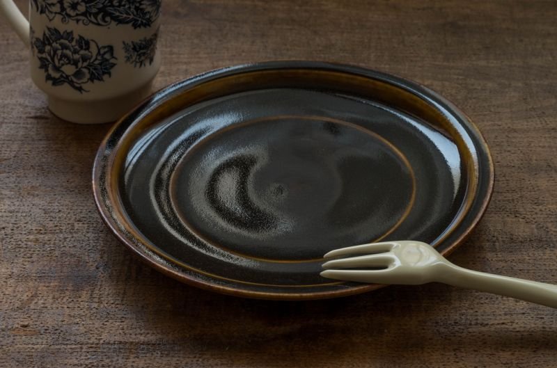 画像5: 福井一伯　鉄釉7寸リムプレート