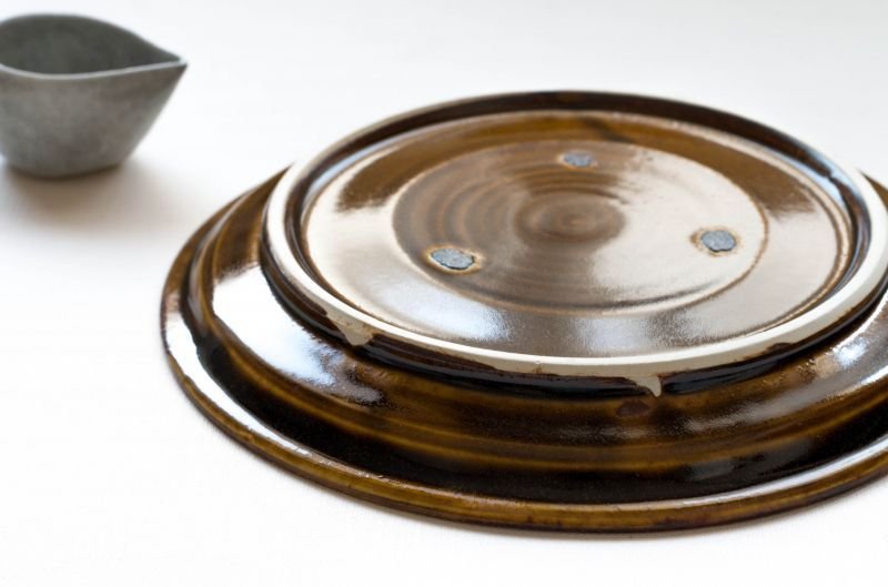 画像7: 福井一伯　鉄釉7寸リムプレート