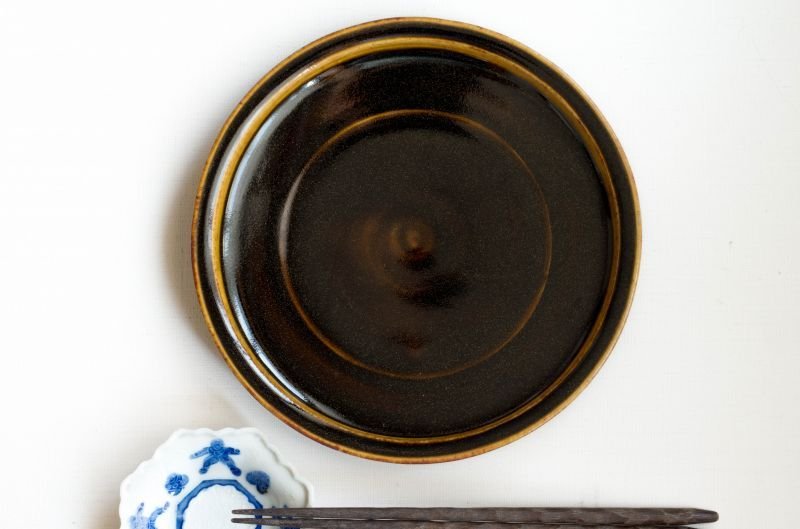 画像6: 福井一伯　鉄釉7寸リムプレート