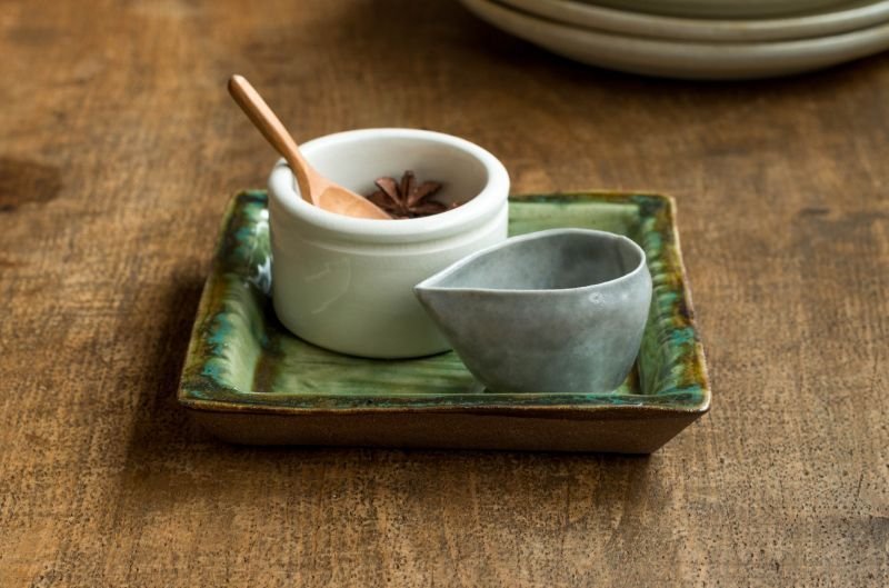 画像4: 北窯・松田米司工房　緑釉・角皿