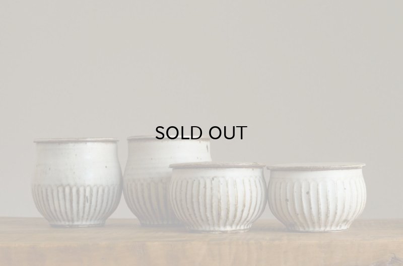 画像13: 福井一伯  マット粉引 塩壷・小