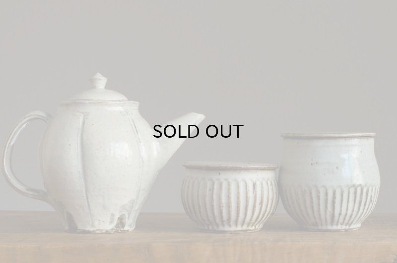 画像12: 福井一伯  マット粉引 塩壷・小