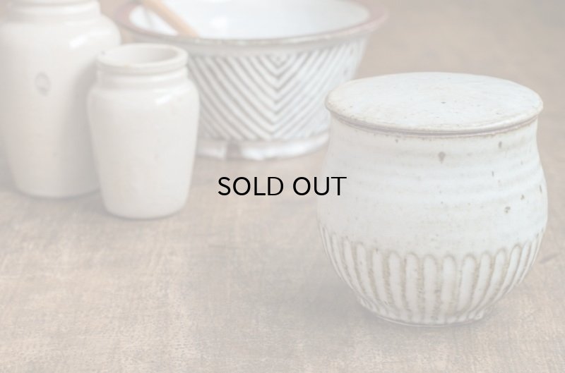 画像3: 福井一伯  マット粉引 塩壷・大  A