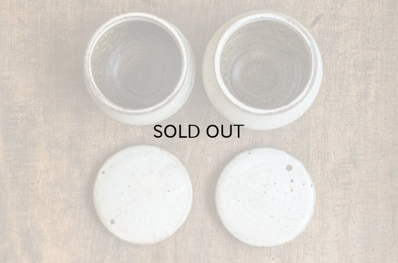 画像13: 福井一伯  マット粉引 塩壷・大  A