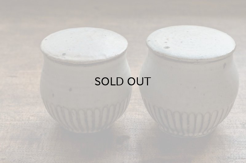 画像9: 福井一伯  マット粉引 塩壷・大  A