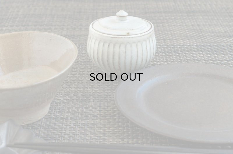 画像11: 福井一伯  粉引灰釉 蓋物・小 