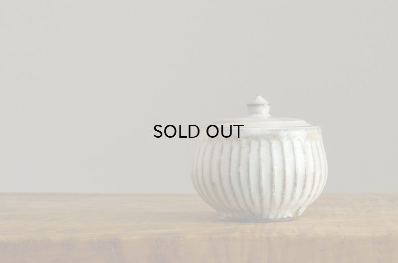 画像8: 福井一伯  粉引灰釉 蓋物・小 