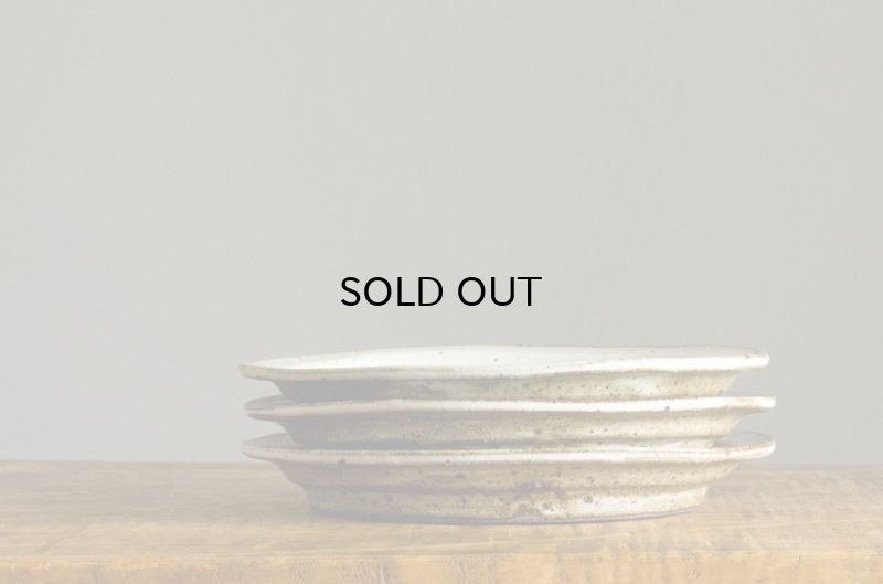 画像10: 福井一伯  粉引オーバル皿・小