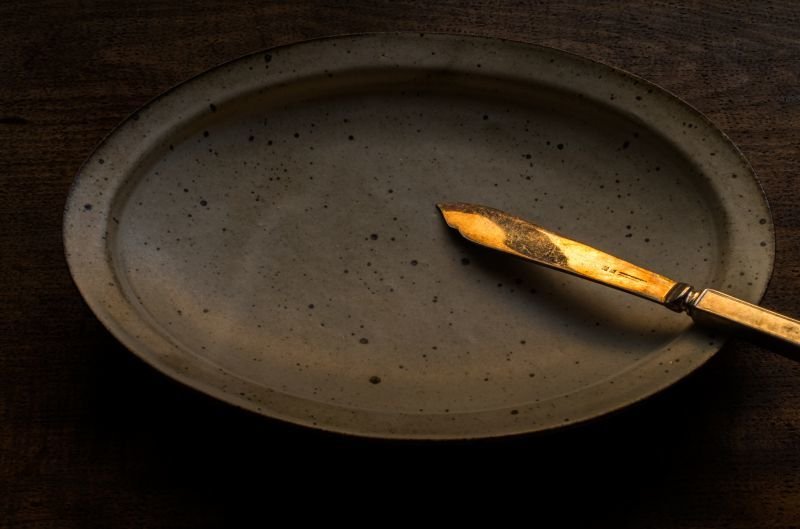 画像11: 福井一伯  粉引オーバル皿・大