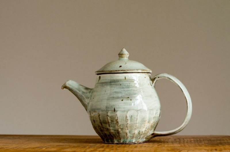 画像12: 福井一伯 　灰釉刷毛目ポット