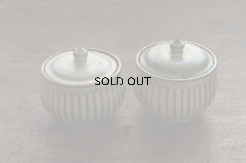 画像9: 福井一伯  粉引鎬 蓋物・小 