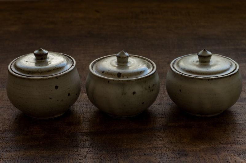 画像7: 福井一伯  粉引 蓋物・小 