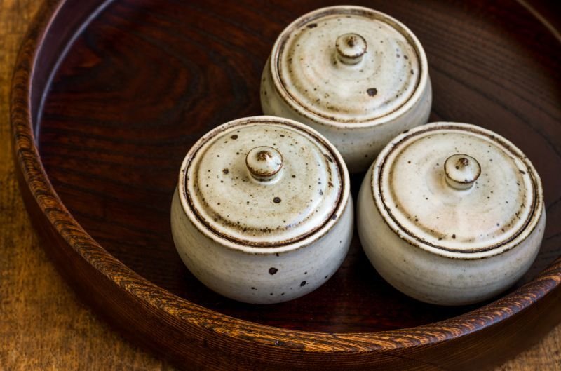 画像11: 福井一伯  粉引 蓋物・小 