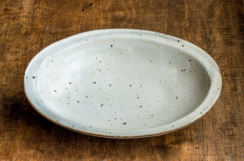 画像3: 福井一伯  粉引オーバル鉢・中