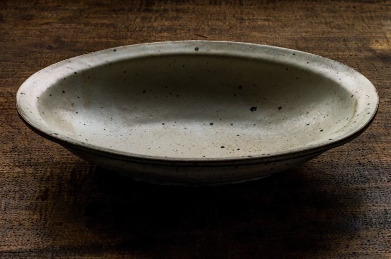 画像9: 福井一伯  粉引オーバル鉢・中
