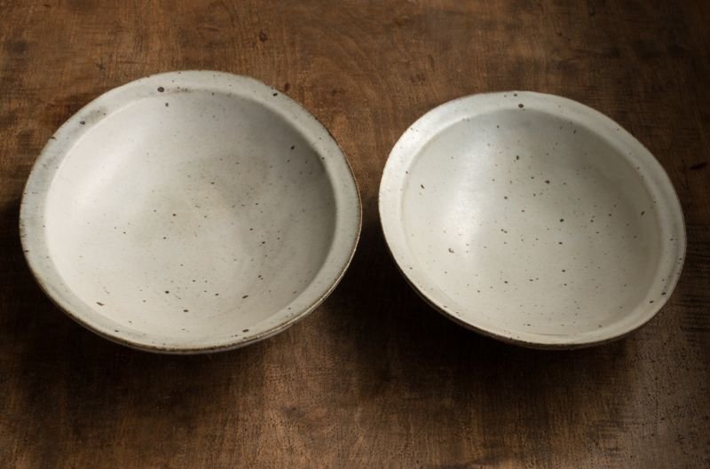 画像14: 福井一伯  粉引オーバル鉢・中